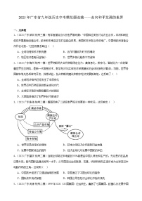 2023年广东省历史中考模拟题选编——走向和平发展的世界