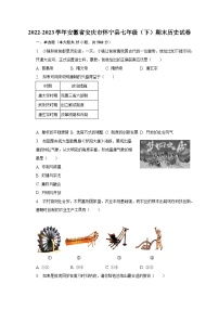 2022-2023学年安徽省安庆市怀宁县七年级（下）期末历史试卷（含解析）