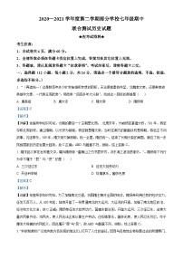 湖北省武汉市武昌区2020-2021学年七年级下学期期中历史试题（解析版）