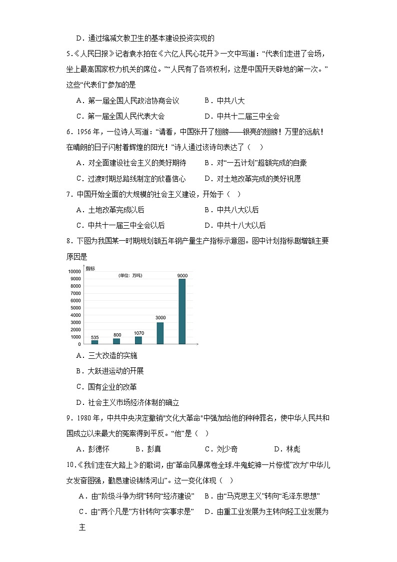 湖南省麻阳苗族自治县2022-2023学年八年级下学期期末历史试题（含答案）02