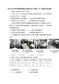 2022-2023学年陕西省西安市经开区八年级（下）期末历史试卷（含解析）