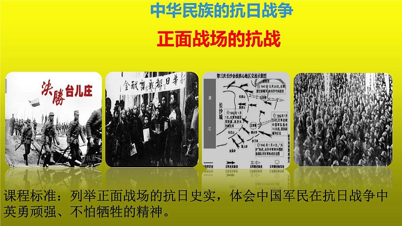 《正面战场的抗战》公开课教学一等奖课件第1页