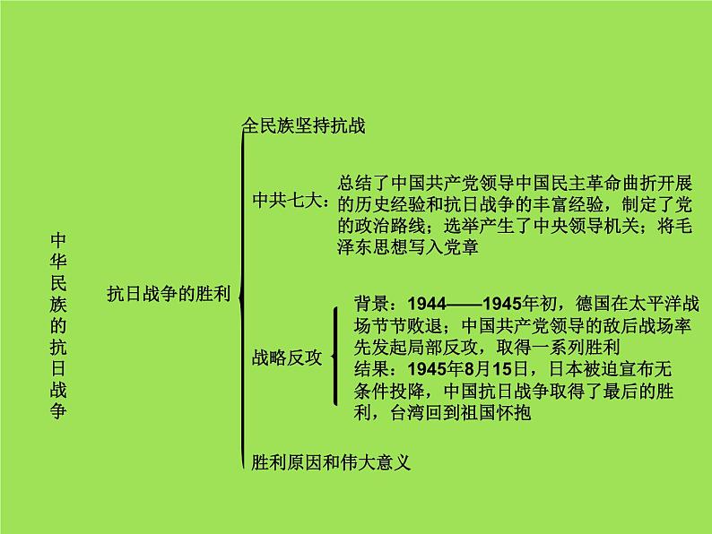 中华民族的抗日战争单元综合复习课件05