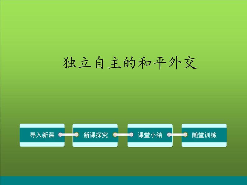 《独立自主的和平外交》公开课一等奖课件第1页