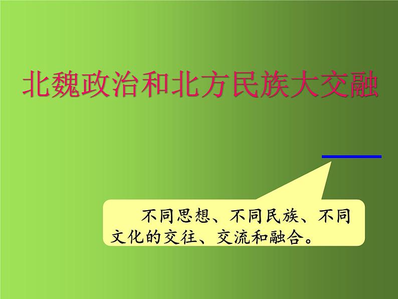 《北魏政治和北方民族大交融》教学专用课件03