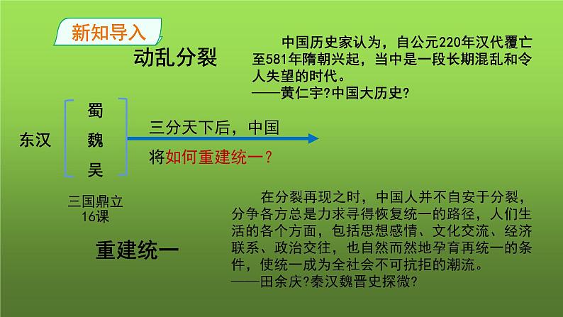 《西晋的短暂统一和北方各族的内迁》优质课教学课件01