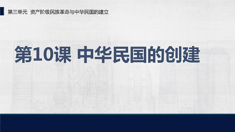 2023-2024学年部编版八年级历史上册 第10课   中华民国的创建 课件02