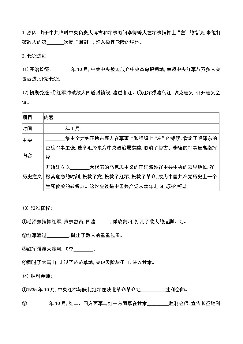 第17课  中国工农红军长征 课件+导学案+教学设计+分层作业02