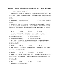 2022-2023学年山东省临沂市临沭县七年级（下）期中历史试卷（含解析）