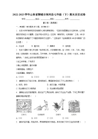 2022-2023学年山东省聊城市东阿县七年级（下）期末历史试卷（含解析）