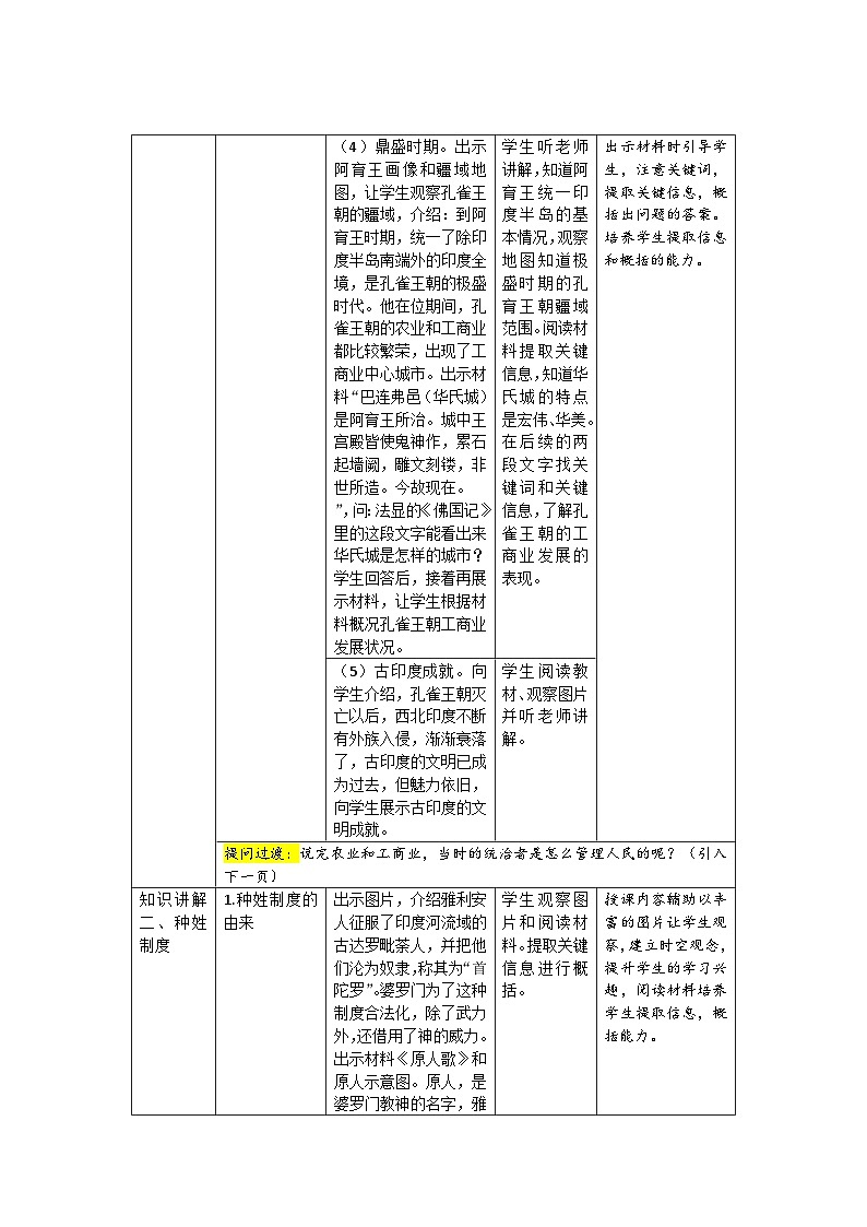 【同步教案】部编版历史九年级上册--第3课  古代印度 精品教案03