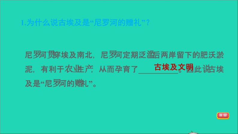 历史人教版九年级上册同步教学课件第1单元古代亚非文明复习训练07