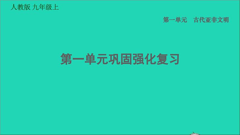 历史人教版九年级上册同步教学课件第1单元古代亚非文明巩固强化复习01