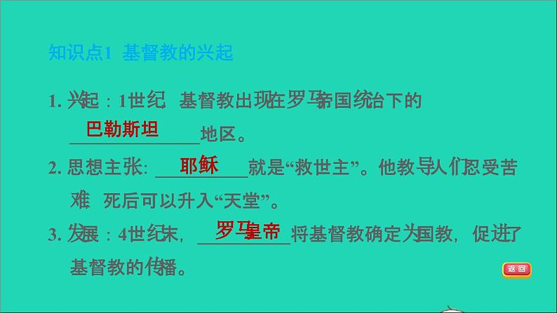 历史人教版九年级上册同步教学课件第3单元封建时代的欧洲第7课基督教的兴起和法兰克王国205