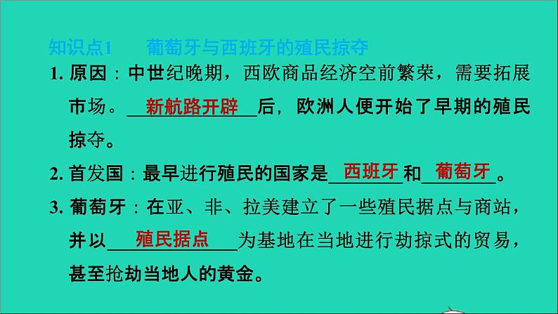 历史人教版九年级上册同步教学课件第5单元走向近代第16课早期殖民掠夺205