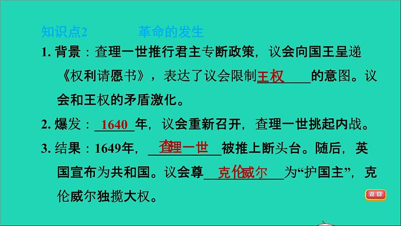 历史人教版九年级上册同步教学课件第6单元资本主义制度的初步确立第17课君主立宪制的英国206