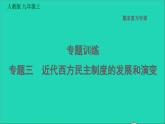 历史人教版九年级上册同步教学课件期末专题复习专题训练三近代西方民主制度的发展和演变