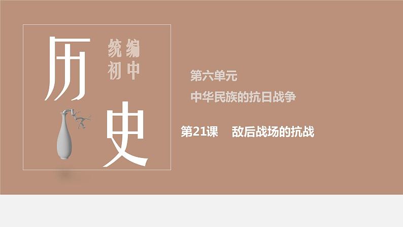 部编版八年级历史上册课件 第21课 敌后战场的抗战01