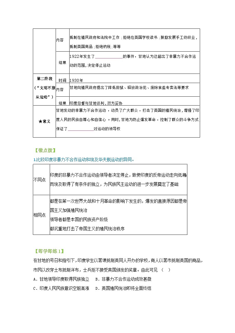 【同步讲义】部编版历史九年级下册--第12课《亚非拉民族民主运动的高涨》讲义02