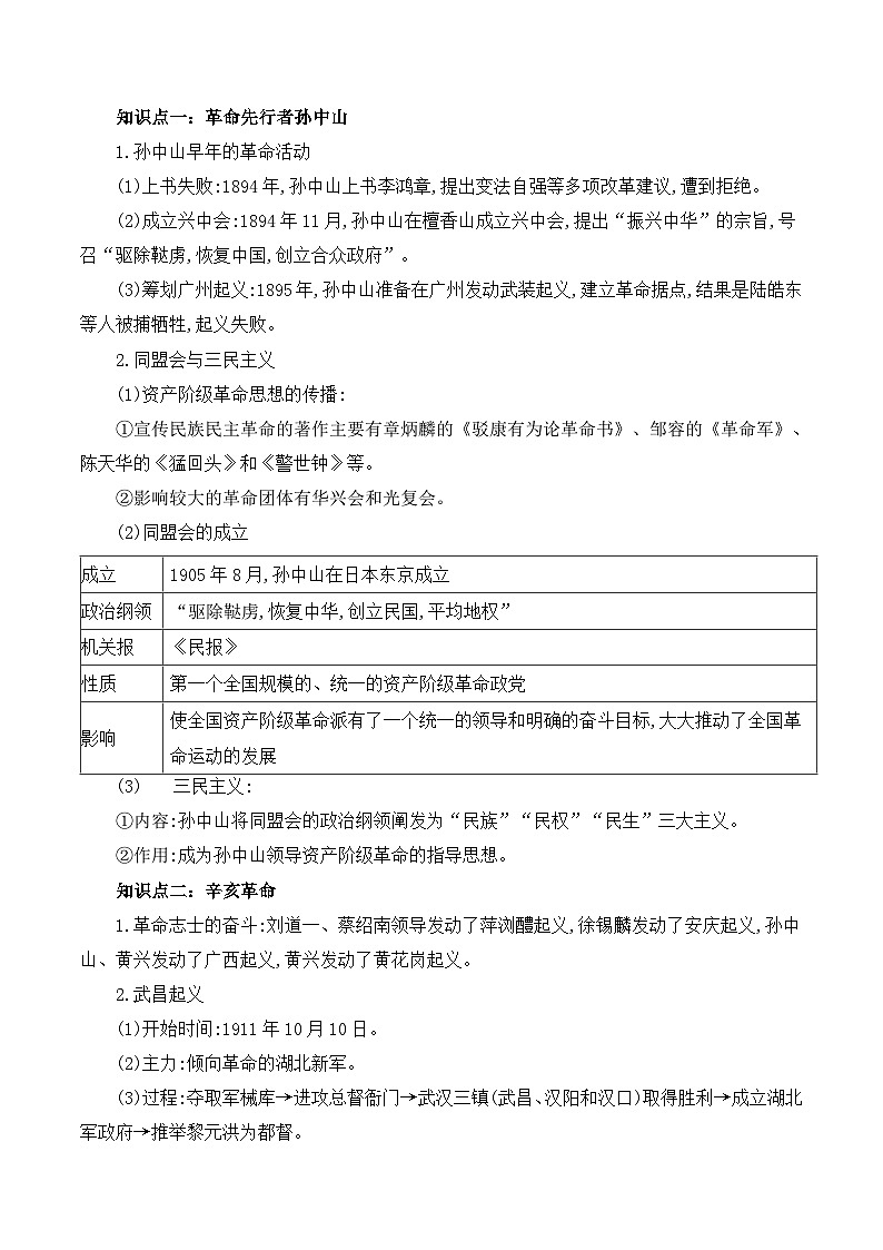 第三单元资产阶级民主革命与中华民国的建立 课件讲义02
