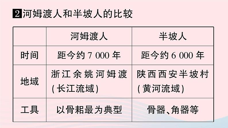 2023七年级历史上册第一单元史前时期：中国境内早期人类与文明的起源单元考点突破作业课件新人教版第7页