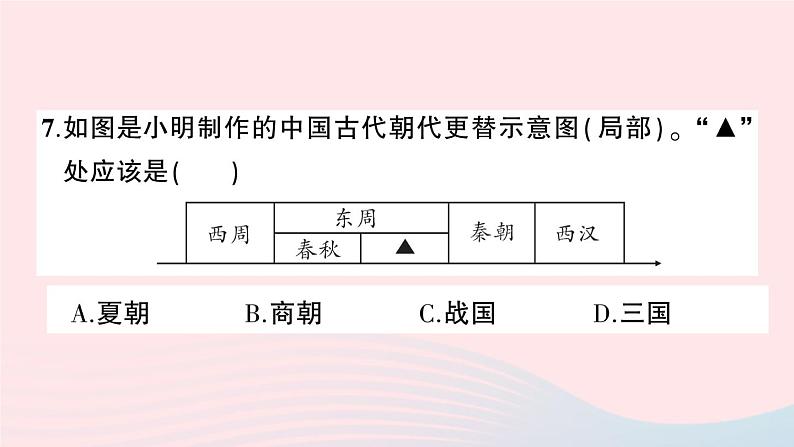 2023七年级历史上学期期末综合检测卷一作业课件新人教版08