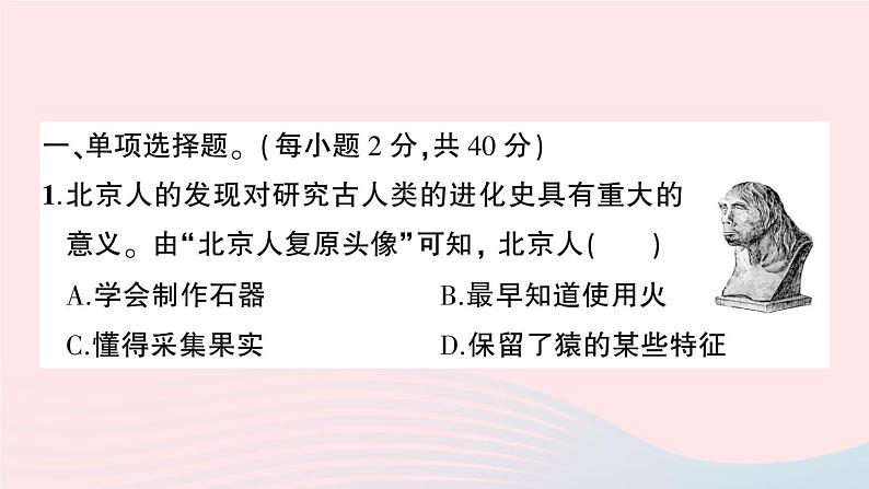 2023七年级历史上学期期末综合检测卷二作业课件新人教版02