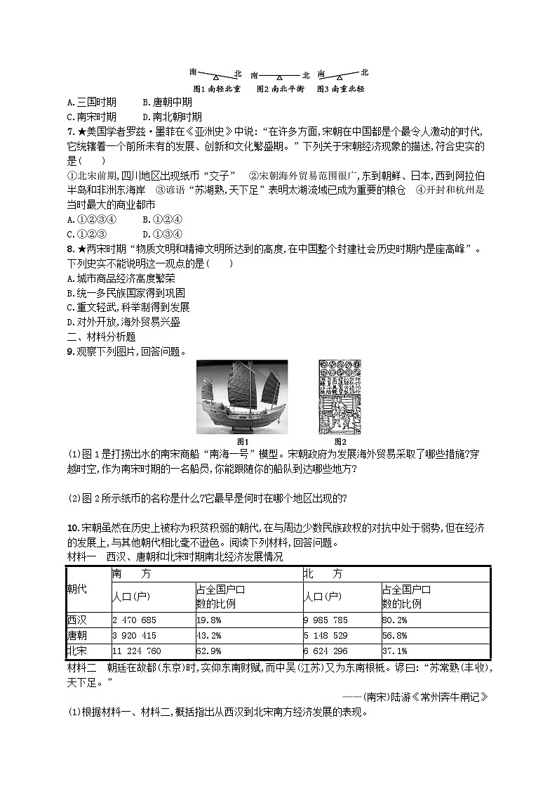 2022七年级历史下册第二单元辽宋夏金元时期：民族关系发展和社会变化第九课宋代经济的发展课后习题新人教版02