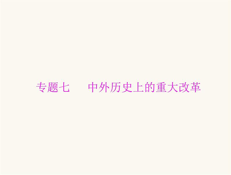 中考历史总复习专题七中外历史上的重大改革课件01