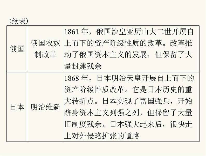 中考历史总复习专题七中外历史上的重大改革课件06