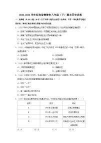 河南省鹤壁市2022-2023学年八年级下学期期末历史试卷