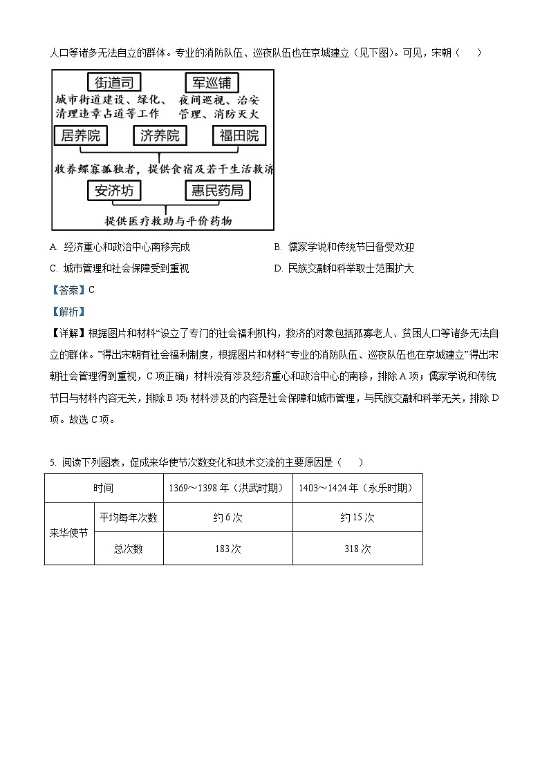 2023年湖北省武汉市中考历史真题（含解析）03