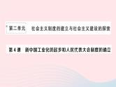 2023八年级历史下册第二单元社会主义制度的建立与社会主义建设的探索第四课新中国工业化的起步和人民代表大会制度的确立作业课件新人教版