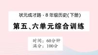 2023八年级历史下册第五六单元综合训练作业课件新人教版