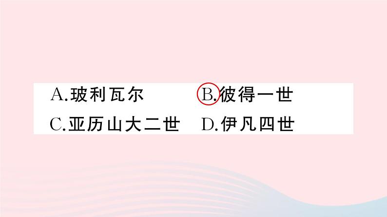 2023九年级历史下册第一单元殖民地人民的反抗与资本主义制度的扩展第二课俄国的改革作业课件新人教版03