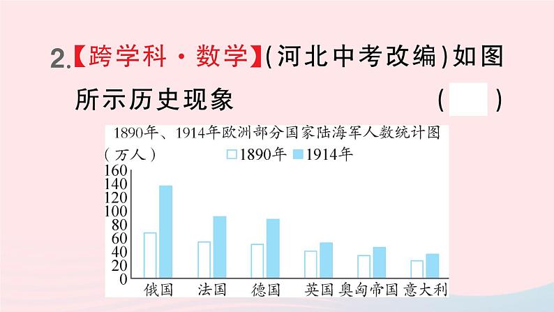 2023九年级历史下册第三单元第一次世界大战和战后初期的世界第八课第一次世界大战作业课件新人教版04