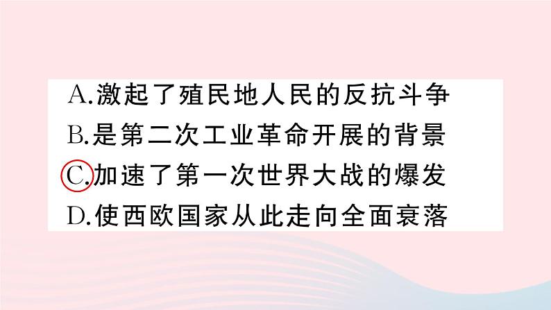 2023九年级历史下册第三单元第一次世界大战和战后初期的世界第八课第一次世界大战作业课件新人教版05