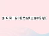 2023九年级历史下册第三单元第一次世界大战和战后初期的世界第12课亚非拉民族民主运动的高涨作业课件新人教版