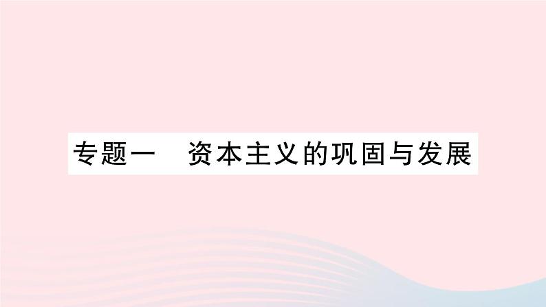 2023九年级历史下册专题一资本主义的巩固与发展作业课件新人教版01