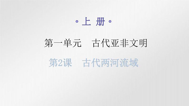 人教版世界历史九年级上册第一单元古代亚非文明第二课古代两河流域课件01