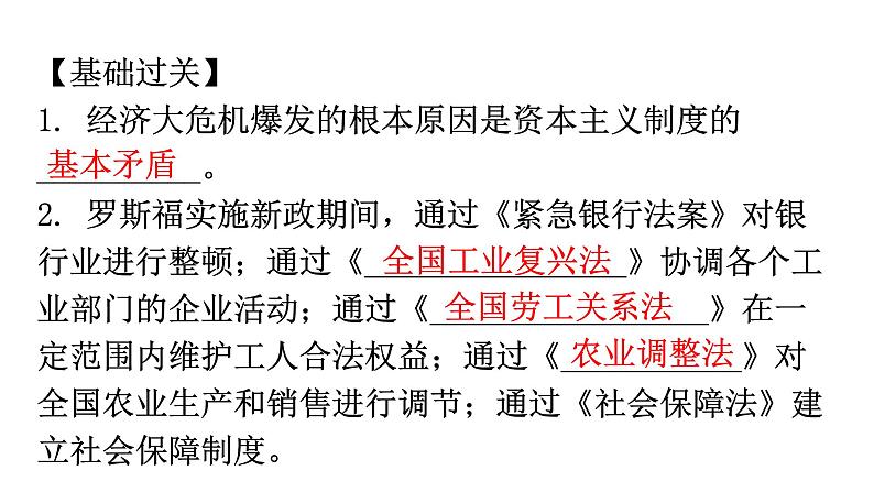 人教版世界历史九年级下册第四单元经济大危机和第二次世界大战练习课件02