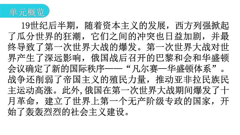 人教版世界历史九年级下册第三单元第八课第一次世界大战课件03