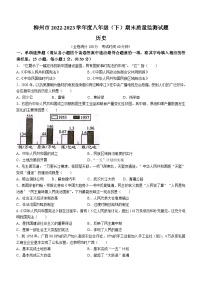 广西壮族自治区柳州市2022-2023学年八年级下学期期末历史试题(无答案)