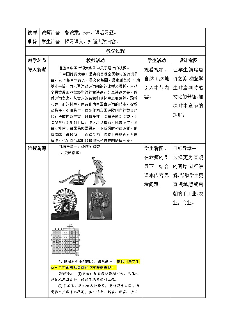 【核心素养】部编版初中历史七年级下册 3 盛唐气象 精品教案第2页