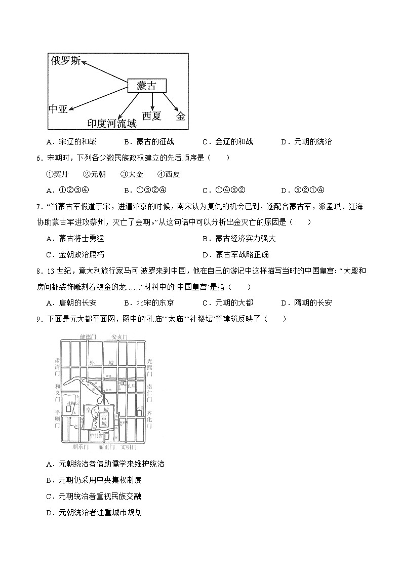 【核心素养】新课标部编版初中历史七年级下册 10 蒙古族的兴起与元朝的建立  课件+教案+练习（含教学反思和答案）02