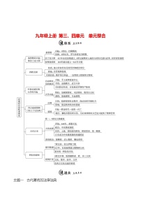 2023-2024 部编版初中历史 九年级上册  第三、四单元  单元整合 同步练习