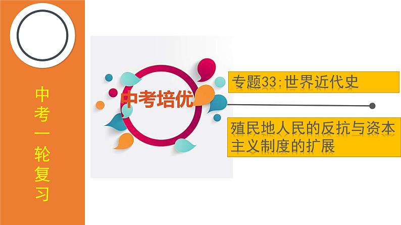 中考历史一轮复习精品课件专题33殖民地人民的反抗与资本主义制度的扩展（含答案）第1页