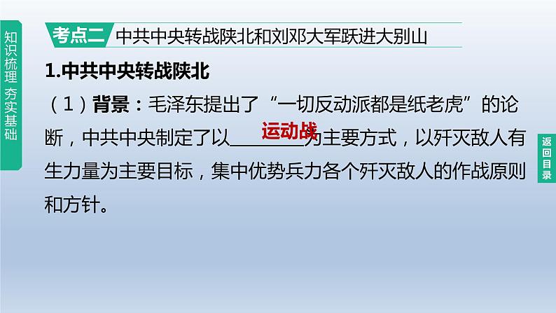 中考历史总复习一轮复习课件：主题14　人民解放战争（含答案）05