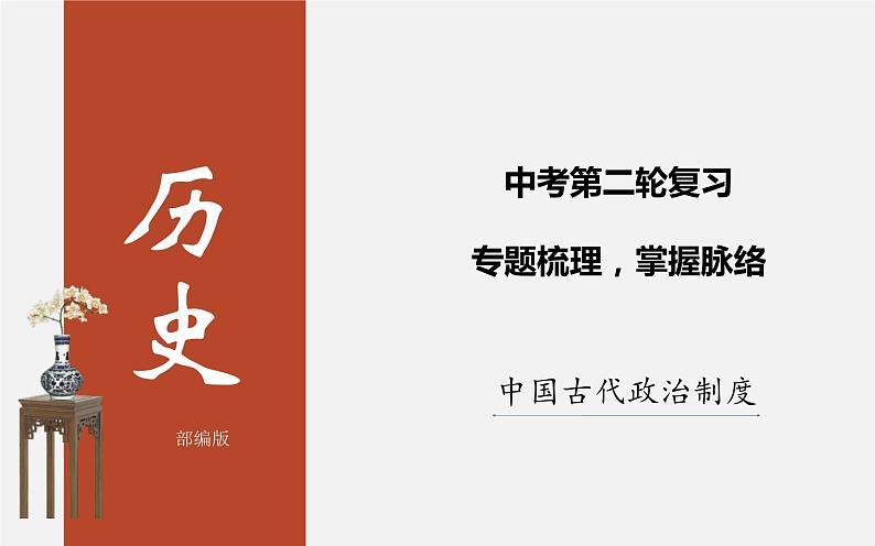 中考历史二轮复习考点讲练课件：专题01 中国古代政治制度史（含答案）第1页