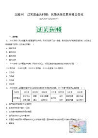 中考历史一轮复习考点复习主题06辽宋夏金元时期：民族关系发展和社会变化测试卷（含答案）